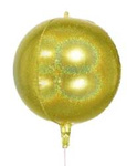 4D Gold Brocade Foil Balloon 18" (45cm.)