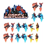 Cake toppers with Spider-Man theme - birthday action!
