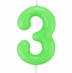 Candle Number "3" - Green