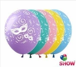 Party printed rubber balloons (10 pcs.)