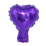 Foil heart Purple 12.5 cm. (10 pcs.)