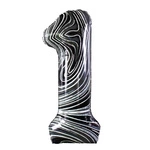 Foil Balloon Number "1" Marbled (100cm.)