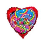 Happy Birthday 18" (45cm) foil balloon, FLEXMETAL™