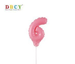 Number balloon on a stick "6" 