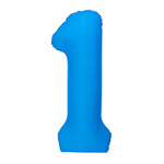 Foil Balloon Number "1" Blue Neon (100cm.)