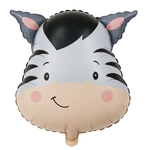 Foil balloon in the shape of a zebra head 48,5 x 56 cm.