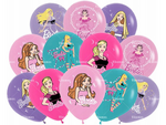 Barbie printed rubber balloons (12 pcs.)