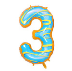 Foil Balloon Number "3" Cake (100cm.)