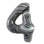 Foil Balloon Number "4" Marbled (100cm.)