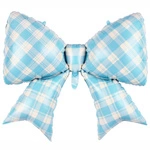 Foil Balloon Cocard 98x74 cm - Blue Checkered