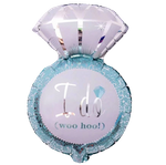 Foil Balloon Ring "I Do" Blue 