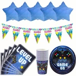 Game On Birthday Set - Gaming Decorations and Dishes (46 items)