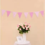Paper Triangle Garland Pink (1-pack.)