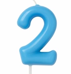 Candle Number "2" - Blue