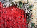 Sequin Panels Holographic Red £M (30cm*30cm)