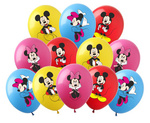 Mickey Minnie printed rubber balloons (12 pcs.)