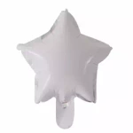 Foil Star Balloon White 25 cm. (10 pcs,)