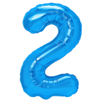Foil Balloon Number "2" Blue (100cm.)