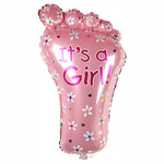It's a Girl Foil Foot Balloon (48x65cm)