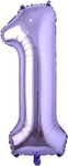 Foil Balloon Number "1" Purple (100cm.)