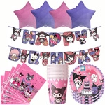 Kuromi & My Melody Birthday Set - Pink and Purple Decorations (45 items)