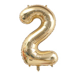 Foil Balloon Number "2" Champagne (100cm.)