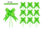 Decorative lime green bow with gold edge - 21 cm (set of 10 pcs).)