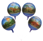 4D Dinosaurs Foil Balloon 18" (45cm.)