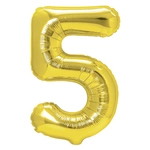 Foil Balloon Number "5" Gold ( 100cm.)