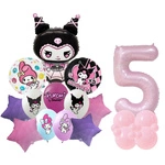 Set of 5 Kuromi Foil and Rubber Printed Balloons
