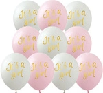 It's a Girl printed rubber balloons (10 pcs.)