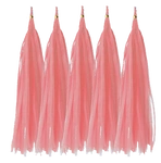 Tail for Balloons Pink Dark, Tassel (5pcs)