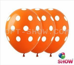 Dots printed rubber balloons (10 pcs.)