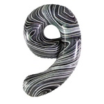Foil Balloon Number "9" Marbled (100cm.)