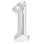 Foil Balloon Number "1" Silver (100cm.)