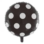 Foil Balloon Black Dots 18" (45cm.)