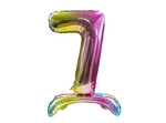 Foil Balloon Number "7" Rainbow Standing (80cm.)