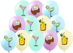 Set of printed Tropical Cocktail Balloons (12 pcs.)