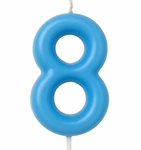 Candle Number "8" - Blue