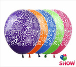 Printed 12" "Winter Pattern" balloons (10 pcs.)
