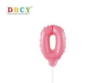 Number balloon on a stick "0" 