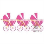 Paper Garland Pink Carts (1-pack.)