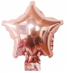 Foil Star Balloon Pink Gold 12.5cm. (10 pcs.)