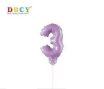 Number balloon on a stick "3" 