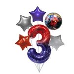 Spider Man 3rd Birthday Balloon Set