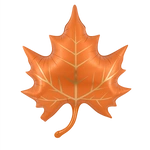 Autumn foil balloon - maple leaf 58"71 cm