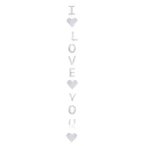 I LOVE YOU Silver Paper Garland (1 pc).)