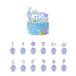 Cake and cupcake toppers with a nautical theme