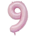 Foil Balloon Number "9" Bright Pink (100cm.)