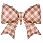 Foil Balloon Cocard 98x74 cm in Brown Checkered - Stylish Decoration